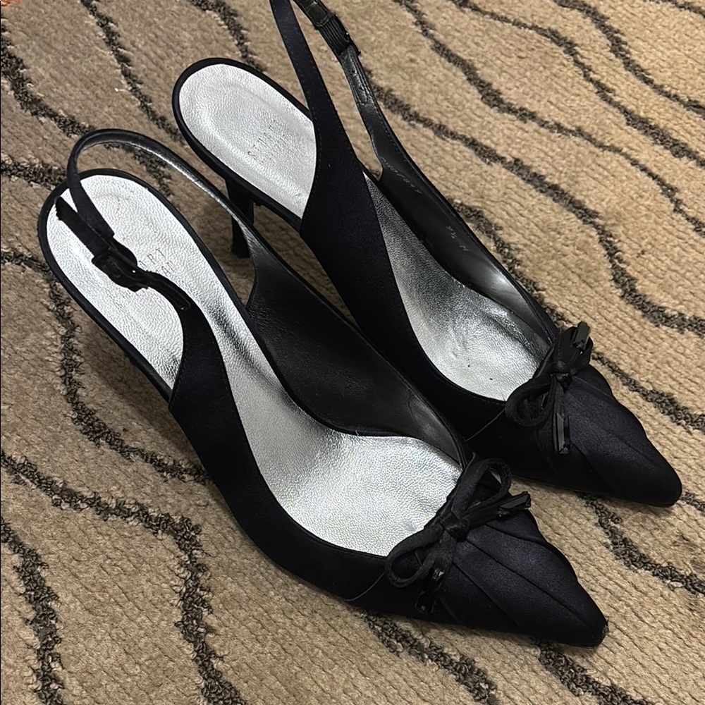stuart weitzman
 Elegant Black Slingback Heels